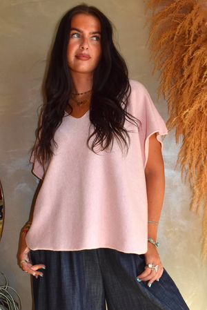 Conrad Cap Sleeve Tank Rose Quartz